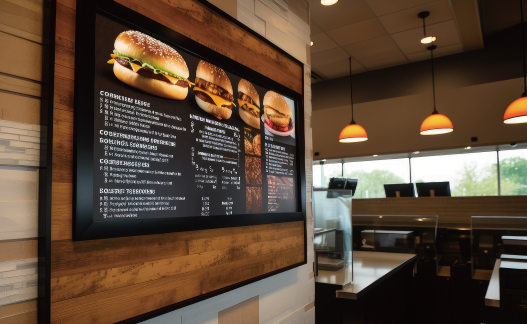 Application de panneau d'affichage de menu électronique